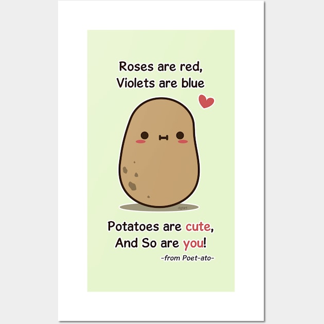 Cute Poet from Cute Potato Wall Art by clgtart